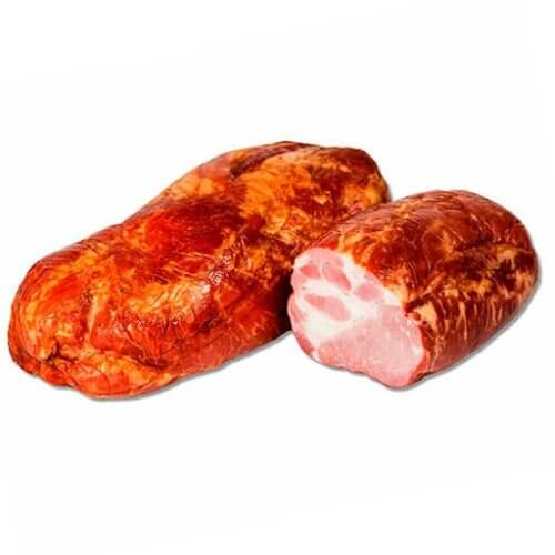 Нежная и сочная шейка свиная копчено вареная купить в Истре с доставкой. Натуральный состав, домашний рецепт, идеально для нарезки и бутербродов. Заказывайте сейчас